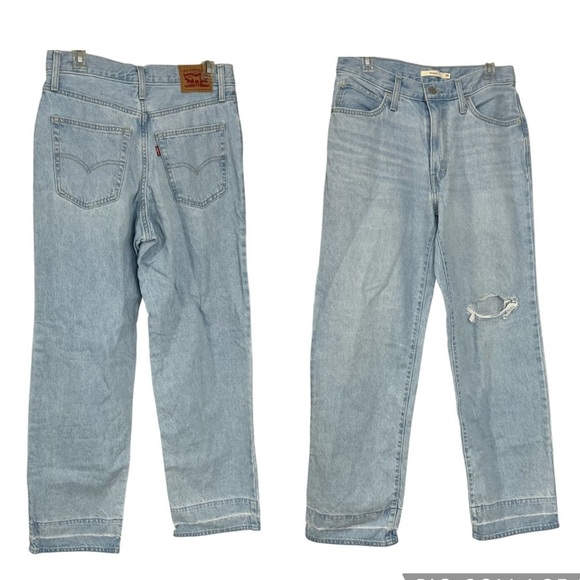 Levi's Denim - Levis Womens Y2K Style Mid Rise 94s Baggy Wide Leg Jeans Sz 29 Lightwash Skater